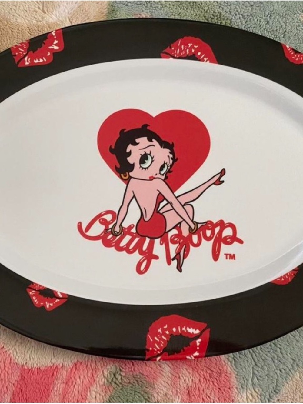 1995 betty boop melamine plastic plate